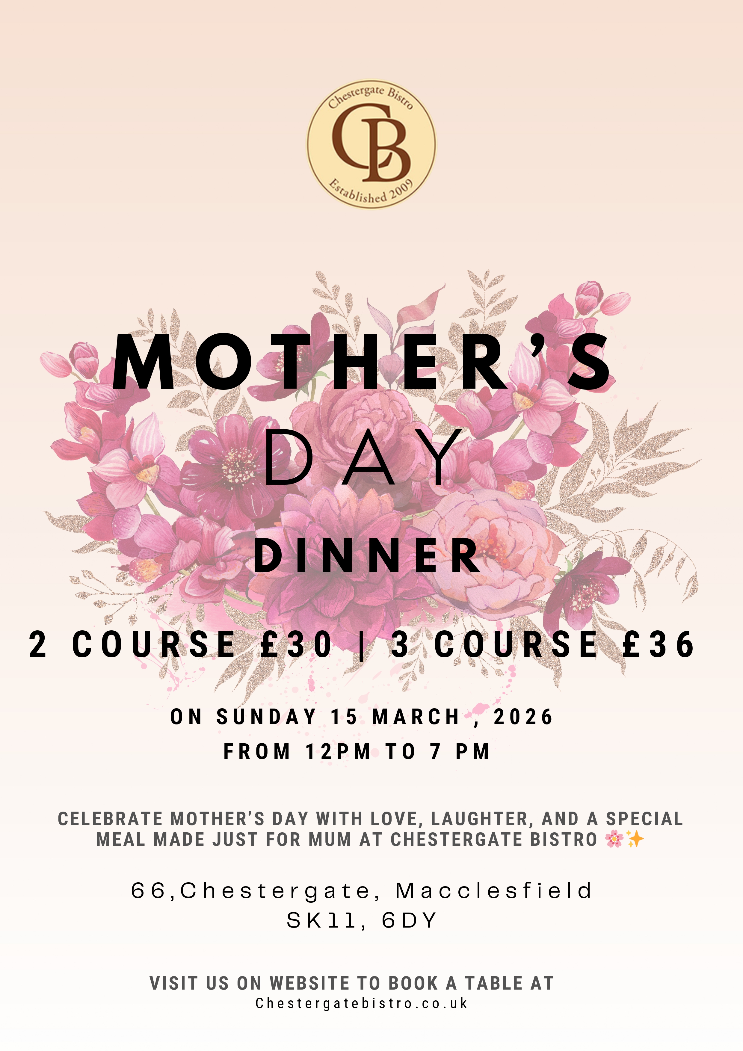 Mother's Day Menu