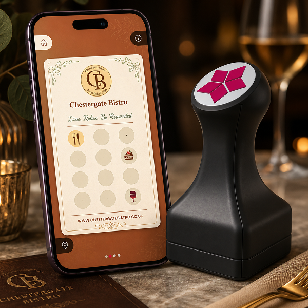 Chestergate Bistro loyalty stamp card and Stampit stamp